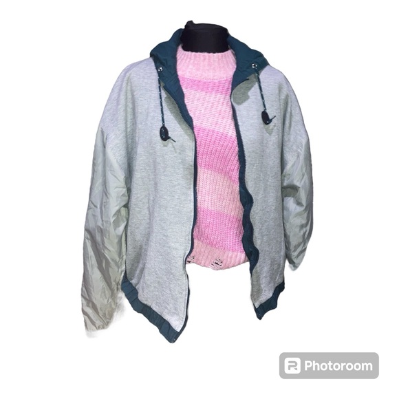 VTG DISNEY STORE XXL Tigger Green Lined Windbreaker Full Zip Hoodie Jacket - Picture 4 of 10